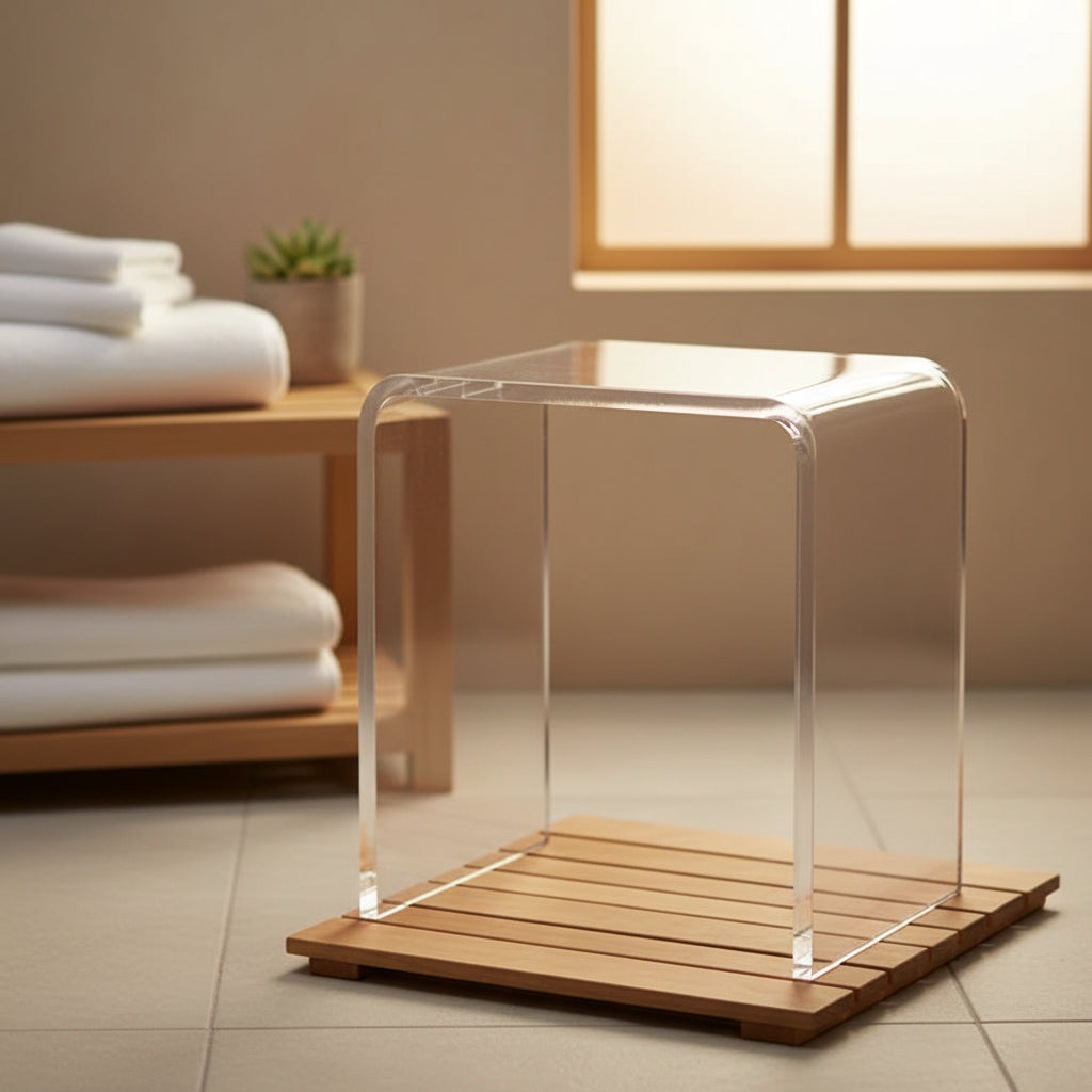 VEVOR Acrylic End Table, C-Shaped Lucite Side Table, Clear Acrylic Side Table for Drink, Food, Snack used in Living Room, Bedroom, and Study