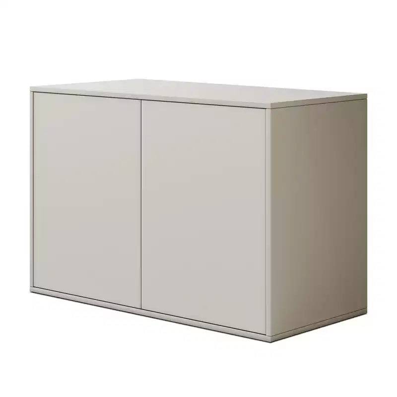 Meuble de rangement 2 portes de 80 cm, Armoire moderne, Convient pour le salon, le bureau, Blanc ivoire