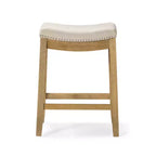 Tabouret de comptoir sans dossier avec revêtement en tissu 26