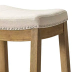 Tabouret de comptoir sans dossier avec revêtement en tissu 26