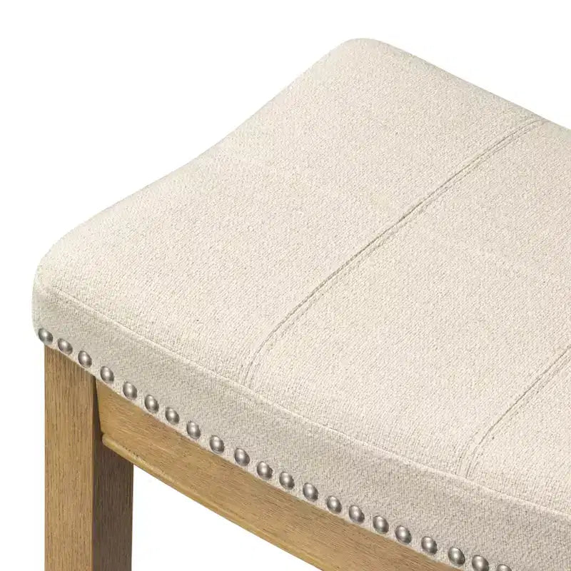 Tabouret de comptoir sans dossier avec revêtement en tissu 26