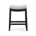 Tabouret de comptoir sans dossier avec revêtement en tissu 26