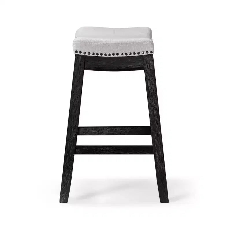 Tabouret de comptoir sans dossier avec revêtement en tissu 26