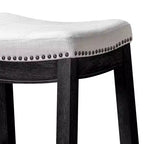 Tabouret de comptoir sans dossier avec revêtement en tissu 26