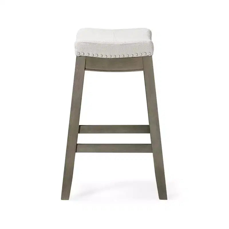 Tabouret de comptoir sans dossier avec revêtement en tissu 26