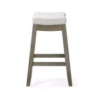 Tabouret de comptoir sans dossier avec revêtement en tissu 26
