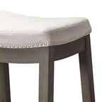Tabouret de comptoir sans dossier avec revêtement en tissu 26