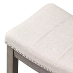 Tabouret de comptoir sans dossier avec revêtement en tissu 26