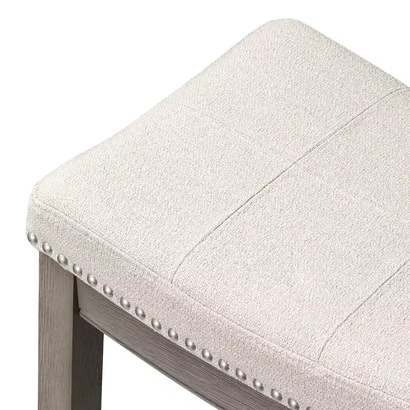 Tabouret de comptoir sans dossier avec revêtement en tissu 26