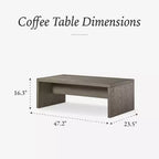 Table basse rectangulaire 47x24