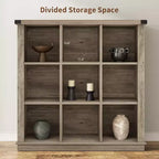 37,4 9 étagères de rangement en forme de cube, bibliothèque horizontale à 3 niveaux de style rustique pour salon et entrée