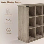 37,4 9 étagères de rangement en forme de cube, bibliothèque horizontale à 3 niveaux de style rustique pour salon et entrée