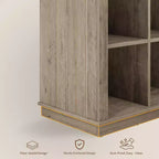 37,4 9 étagères de rangement en forme de cube, bibliothèque horizontale à 3 niveaux de style rustique pour salon et entrée