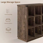 37,4 9 étagères de rangement en forme de cube, bibliothèque horizontale à 3 niveaux de style rustique pour salon et entrée