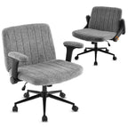 Fauteuil pivotant en chenille avec accoudoirs relevables réglables pour la méditation en tailleur