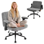 Fauteuil pivotant en chenille avec accoudoirs relevables réglables pour la méditation en tailleur