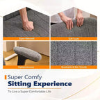 Fauteuil pivotant en chenille avec accoudoirs relevables réglables pour la méditation en tailleur
