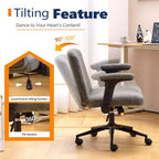 Fauteuil pivotant en chenille avec accoudoirs relevables réglables pour la méditation en tailleur
