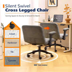 Fauteuil pivotant en chenille avec accoudoirs relevables réglables pour la méditation en tailleur