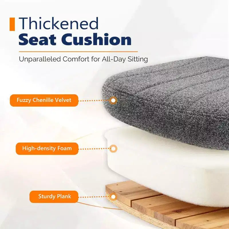 Fauteuil pivotant en chenille avec accoudoirs relevables réglables pour la méditation en tailleur