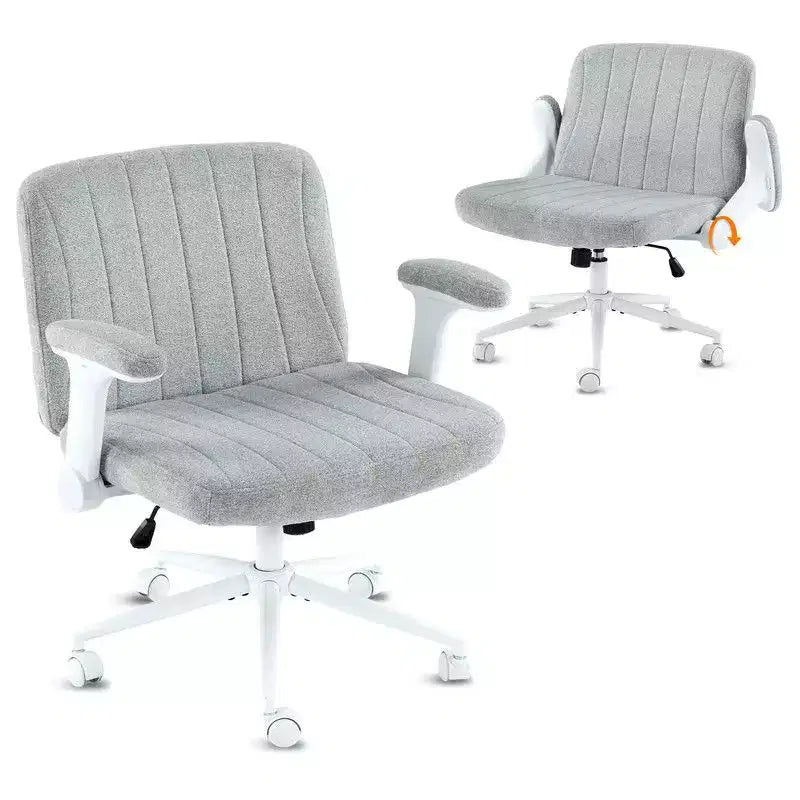 Fauteuil pivotant en chenille avec accoudoirs relevables réglables pour la méditation en tailleur