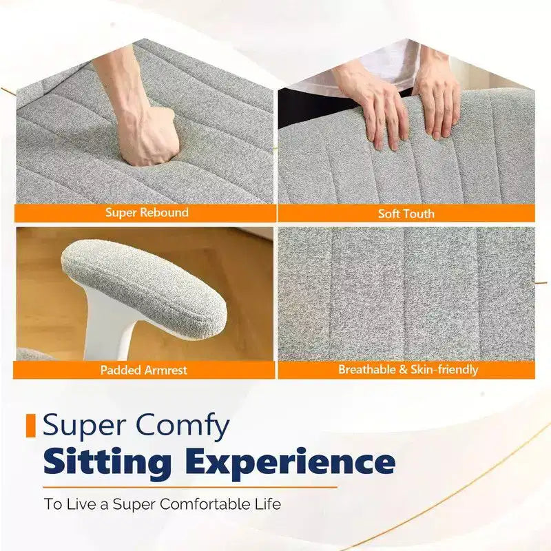 Fauteuil pivotant en chenille avec accoudoirs relevables réglables pour la méditation en tailleur