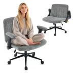 Fauteuil pivotant en chenille avec accoudoirs relevables réglables pour la méditation en tailleur