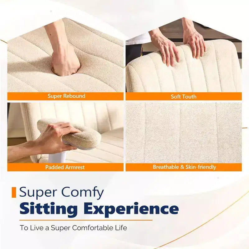 Fauteuil pivotant en chenille avec accoudoirs relevables réglables pour la méditation en tailleur