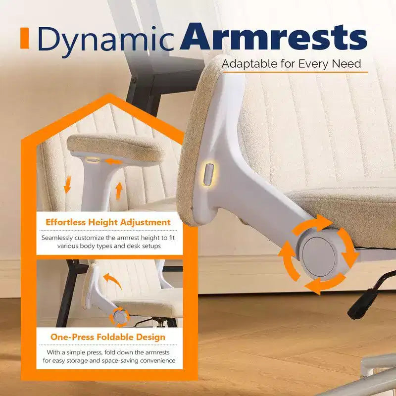 Fauteuil pivotant en chenille avec accoudoirs relevables réglables pour la méditation en tailleur