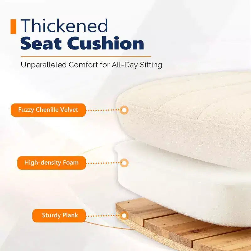 Fauteuil pivotant en chenille avec accoudoirs relevables réglables pour la méditation en tailleur