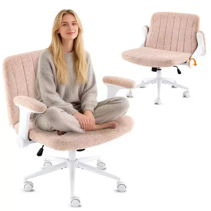 Fauteuil pivotant en chenille avec accoudoirs relevables réglables pour la méditation en tailleur