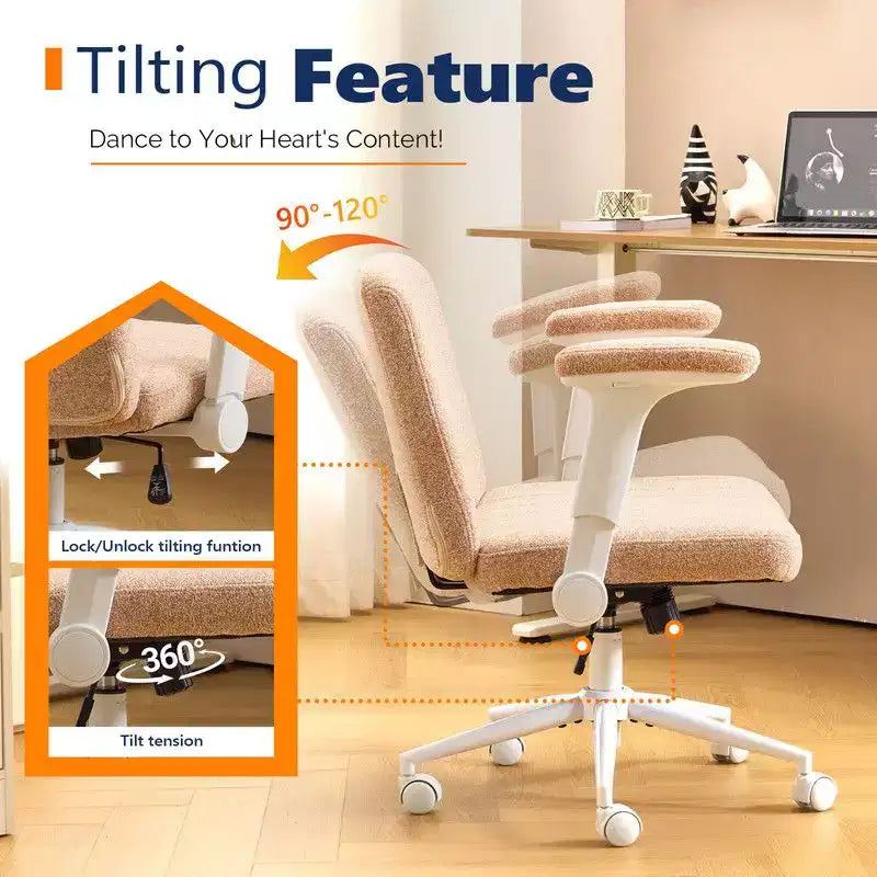 Fauteuil pivotant en chenille avec accoudoirs relevables réglables pour la méditation en tailleur