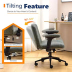 Fauteuil pivotant en chenille avec accoudoirs relevables réglables pour la méditation en tailleur