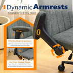 Fauteuil pivotant en chenille avec accoudoirs relevables réglables pour la méditation en tailleur