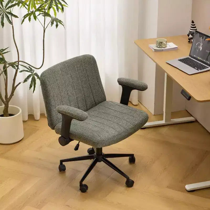 Fauteuil pivotant en chenille avec accoudoirs relevables réglables pour la méditation en tailleur