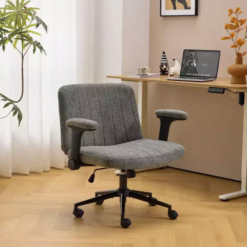 Fauteuil pivotant en chenille avec accoudoirs relevables réglables pour la méditation en tailleur
