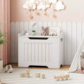24.8 Wooden Storage Chest, Kids Toy Box, Flip Top Storage Bench with Safety Hinge, Bench Storage for Entryway Living Room, Bedroom