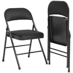 Chaises pliantes avec coussins rembourrés supportant jusqu'à 158 kg pour salle à manger, bureau à domicile, événements intérieurs et extérieurs