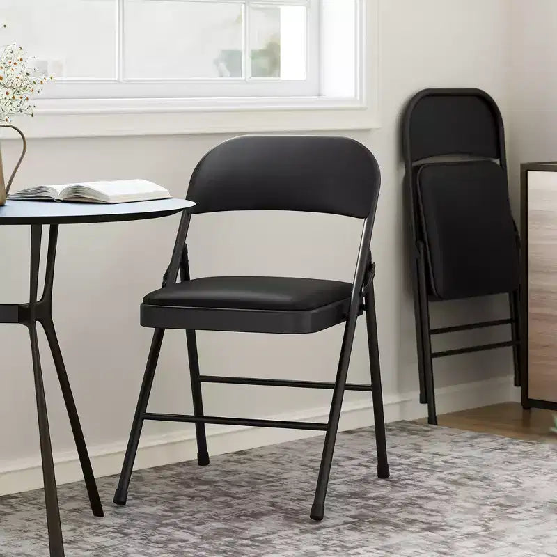 Chaises pliantes avec coussins rembourrés supportant jusqu'à 158 kg pour salle à manger, bureau à domicile, événements intérieurs et extérieurs