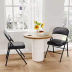 Chaises pliantes avec coussins rembourrés supportant jusqu'à 158 kg pour salle à manger, bureau à domicile, événements intérieurs et extérieurs