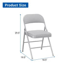 Chaises pliantes avec coussins rembourrés supportant jusqu'à 158 kg pour salle à manger, bureau à domicile, événements intérieurs et extérieurs
