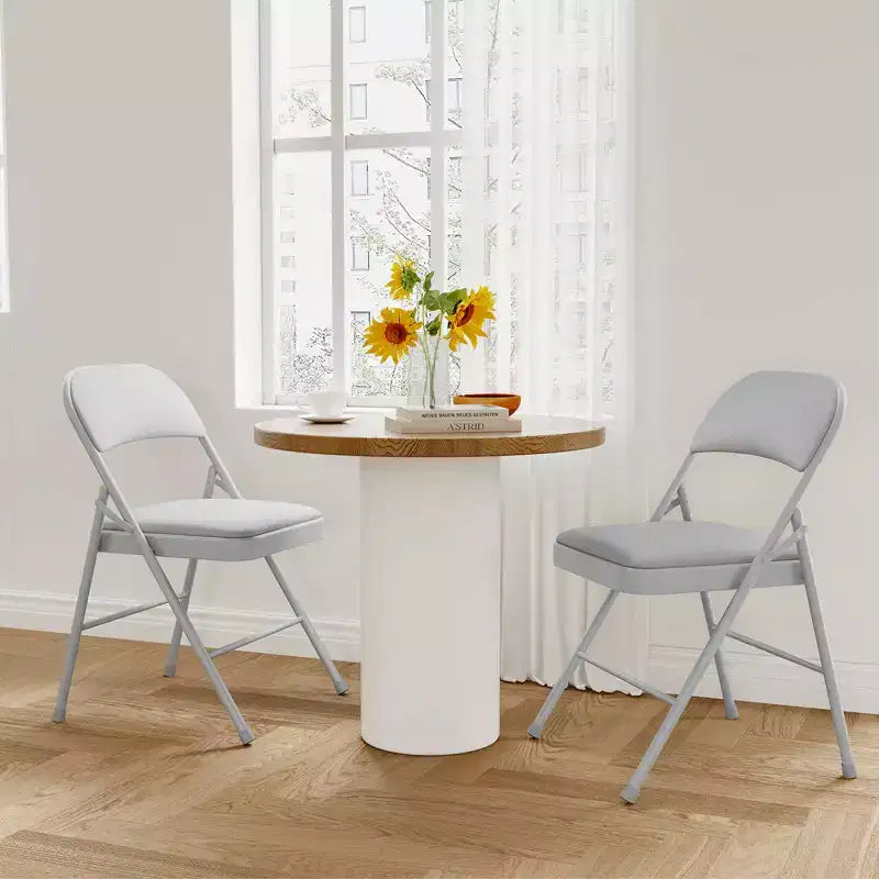 Chaises pliantes avec coussins rembourrés supportant jusqu'à 158 kg pour salle à manger, bureau à domicile, événements intérieurs et extérieurs