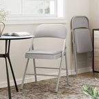 Chaises pliantes avec coussins rembourrés supportant jusqu'à 158 kg pour salle à manger, bureau à domicile, événements intérieurs et extérieurs