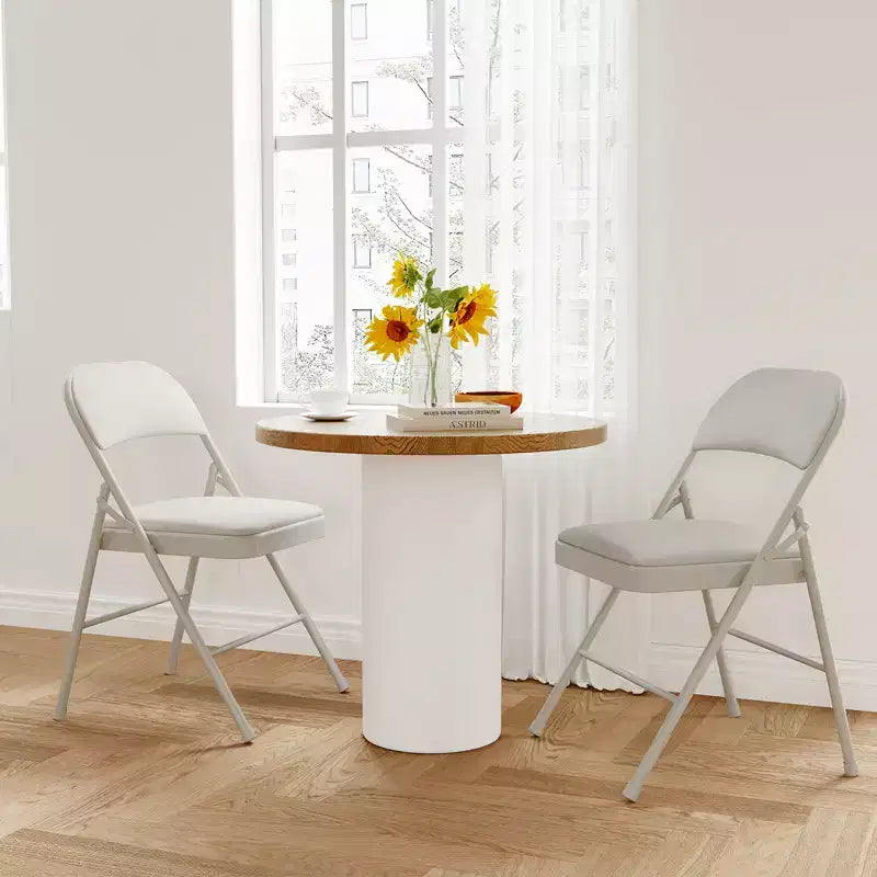 Set of 2/4 Folding Chairs with Padded Cushions Hold Up to 350 Pounds for Dining Room, Home Office, Indoor and Outdoor Events