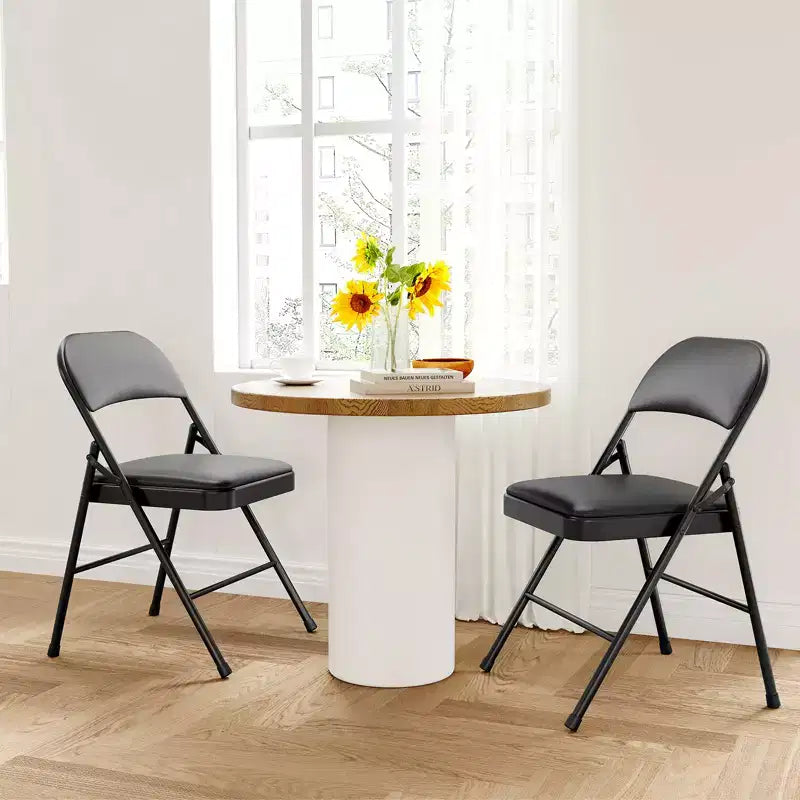 Chaises pliantes avec coussins rembourrés supportant jusqu'à 158 kg pour salle à manger, bureau à domicile, événements intérieurs et extérieurs