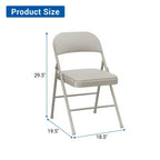 Chaises pliantes avec coussins rembourrés supportant jusqu'à 158 kg pour salle à manger, bureau à domicile, événements intérieurs et extérieurs