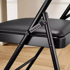 Chaises pliantes avec coussins rembourrés supportant jusqu'à 158 kg pour salle à manger, bureau à domicile, événements intérieurs et extérieurs