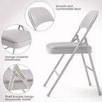 Chaises pliantes avec coussins rembourrés supportant jusqu'à 158 kg pour salle à manger, bureau à domicile, événements intérieurs et extérieurs