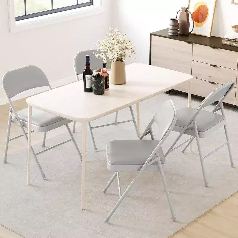 Chaises pliantes avec coussins rembourrés supportant jusqu'à 158 kg pour salle à manger, bureau à domicile, événements intérieurs et extérieurs