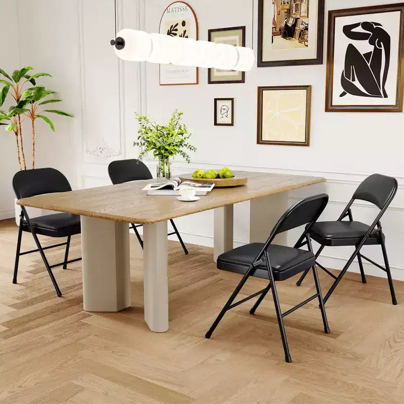 Chaises pliantes avec coussins rembourrés supportant jusqu'à 158 kg pour salle à manger, bureau à domicile, événements intérieurs et extérieurs